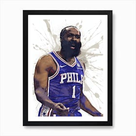 James Harden Philadelphia Sixers Art Print