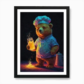 Chef Bear Art Print