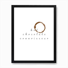 Hot Chocolate Connoisseur Typography Word Art Print