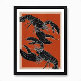 Lobsters 2 Art Print