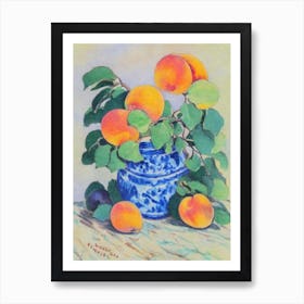 Apricot Vintage Sketch Fruit Art Print