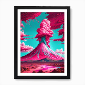 Volcano Pink 1 Art Print