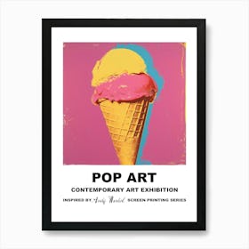 Poster Ice Cream Cone Pop Art 1 Art Print