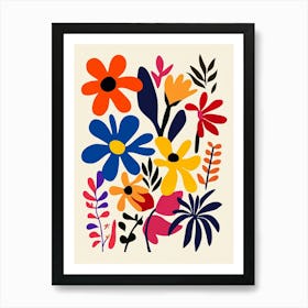 Flowers And Leaves Art Print