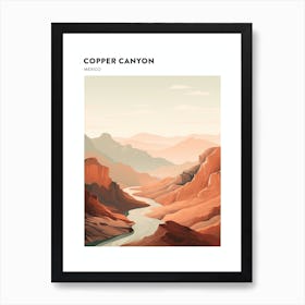 Copper Canyon Mexico Hiking Trail Landscape Poster Art Print
