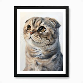 Scottish Fold Cat Painting 4 Art Print