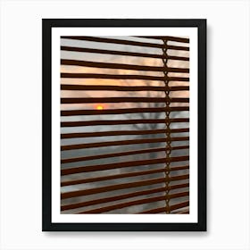 Sunset Through Blinds Art Print