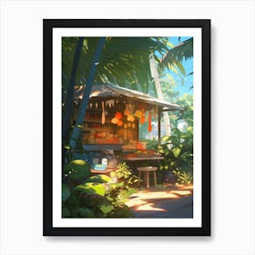 Hawaiian Hut Art Print