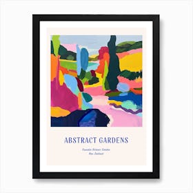 Colourful Gardens Dunedin Botanic Garden New Zealand 3 Blue Poster Art Print