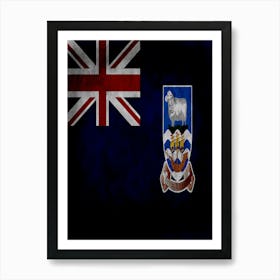 Falkland Islands Flag Texture Art Print