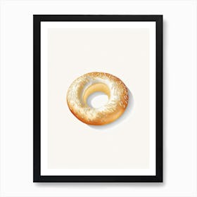 Asiago Bagel Marker Art 2 Art Print