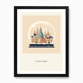 Copenhagen Denmark 2 Snowglobe Poster Art Print