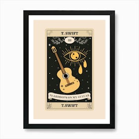 Taylor Swift Teardrops On My Guitar Tarot Card Art Print