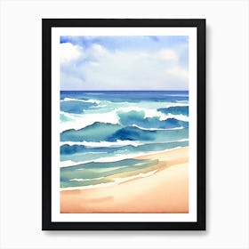 Cronulla Beach, Australia Watercolour Art Print