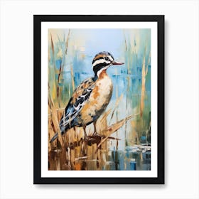 Bird Painting Wood Duck 2 Art Print