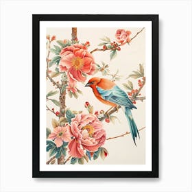 Bird Flowers Chinese Style 4 Art Print