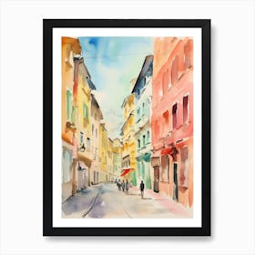 Trieste, Italy Watercolour Streets 3 Art Print