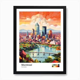 Montreal, Canada, Geometric Illustration 3 Poster Art Print