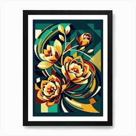 Abstract Flower Painting Art Print