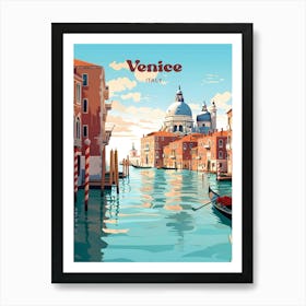 Venice Italy Lagoon Travel Art Illustration Art Print