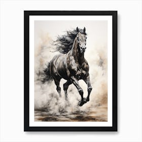A Horse Painting In The Style Of Alla Prima 4 Art Print