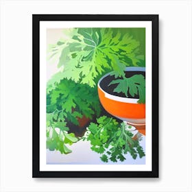 Parsley Spices And Herbs Oil Painting Art Print