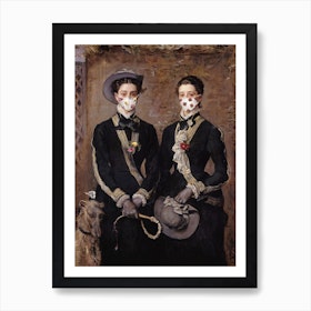 The Twins Kate And Grace Hoare 1876 Art Print