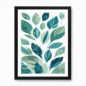 sage green leafs Art Print