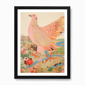 Maximalist Bird Painting Grouse 4 Art Print