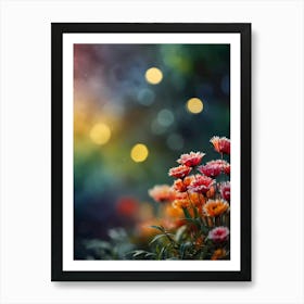 Bokeh Flowers 2 Art Print