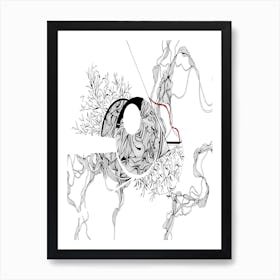 Horse And Thorns Art Print