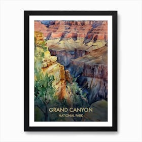 Grand Canyon National Park Watercolour 1 Art Print