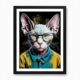 Sphynx Cat animal Art Print