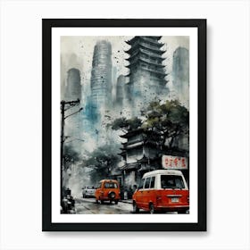 Chinese City Art Print