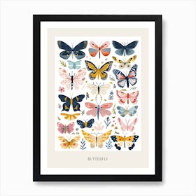 Colourful Insect Illustration Butterfly 22 Poster Art Print