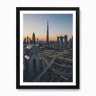 Dubai Evening Art Print