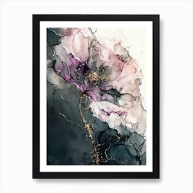 Pink Poppies Abstraction Art Print