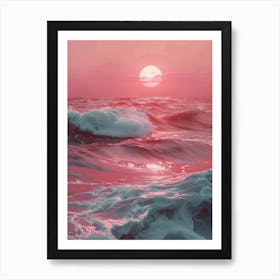 Sunset Over The Ocean 4 Art Print