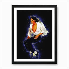 Spirit Of Michael Jackson Black Or White Art Print