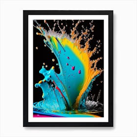 Water Splatter Water Waterscape Pop Art Photography 3 Art Print