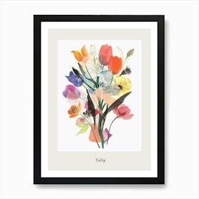 Tulip 4 Collage Flower Bouquet Poster Art Print