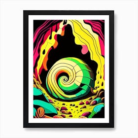 Snail In Cave Pop Art Art Print