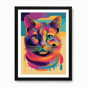 Colorful Cat 13 Art Print