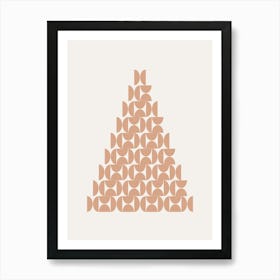 Mid Century Modern Christmas Tree Neutral Art Print