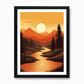 Sunset Landscape 6 Art Print