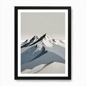 Minimalist Mountain Range Art Print (2) Art Print