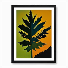Tamarack Leaf Vibrant Inspired 2 Art Print