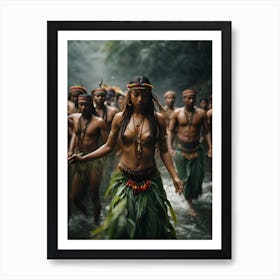 Tribal Woman Leader In Rainforest Art Print