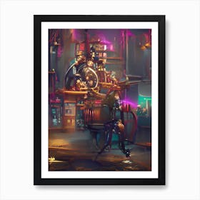 Steam punk synth Art Print