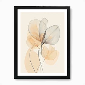 Abstract Flowers Canvas Print Art Print